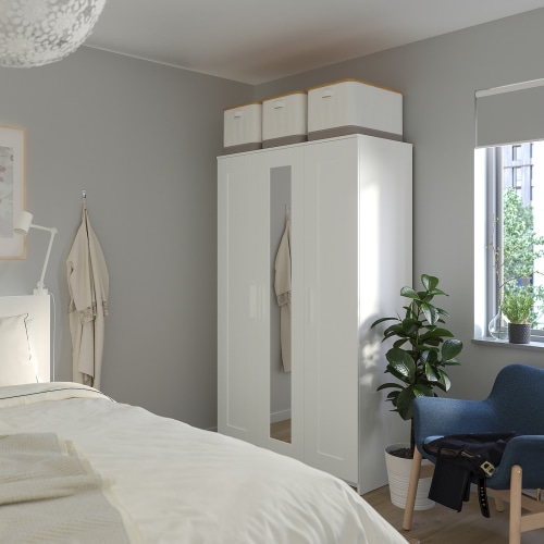 Brimnes wardrobe with 3 doors white online